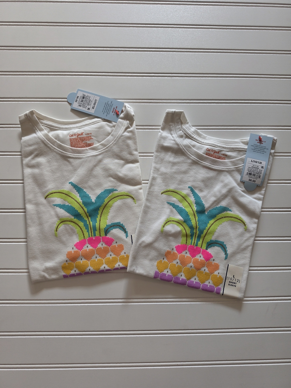 Cat & Jack White Pineapple Graphic Kids Tee